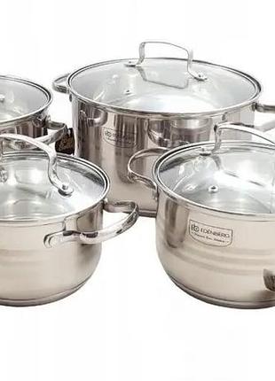 Набір каструль edenberg eb-4073 8 предметів