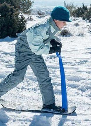 Дитячий сноуборд з райлем, синій4 фото