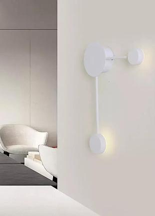 Бра настінне led b2021/2-wh-k білий 33х45х7 см.