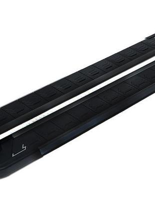 Бічні пороги redline black (2 шт., алюміній) для audi q3 2011-...