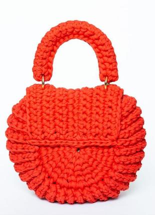Жіноча сумка з трикотажної пряжі.3 фото