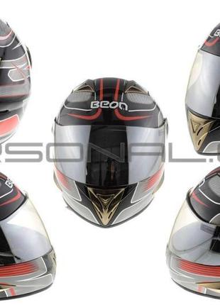 Шолом-інтеграл (mod:b-500) (size:m, чорно-сіро-червоний) beon