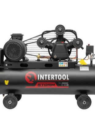 Компресор поршневий ремінний 100 л 600 л/хв intertool pt-0036