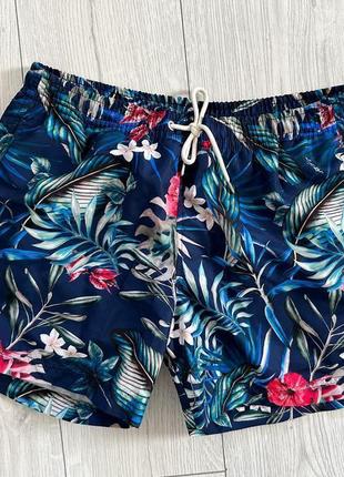 Плавающие шорты с гавайским принтом mango мужские плавки летние шорты для пляжа.