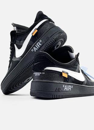Off-white x nike air force 1 low black"8 фото