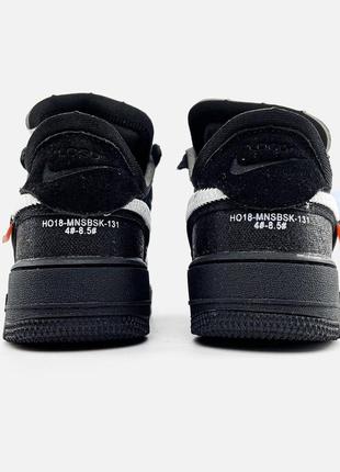 Off-white x nike air force 1 low black"5 фото