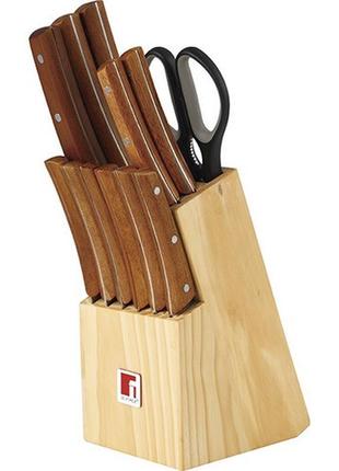 Набір кухонних ножів bergner bg-8911-mm 13 предметів
