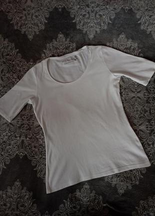 Белая хлопковая футболка м1 фото