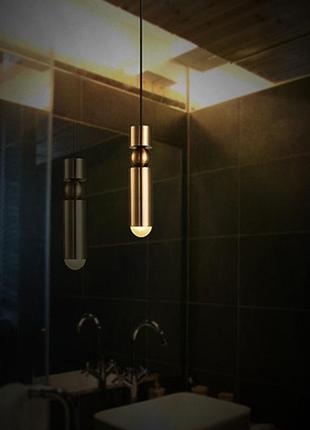 Люстра стельова підвісна на 1 лампочку sga13-k латунь 40х10х10...