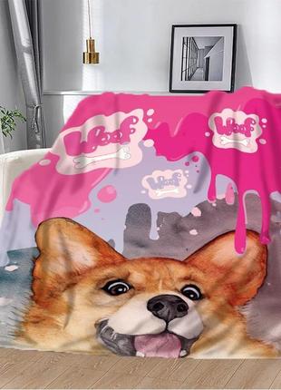 Плед 3d коргі 20222334_a 10614 160х200 см