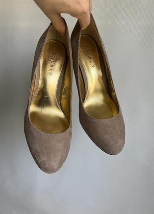 Изысканные замшевые туфли ralph lauren2 фото