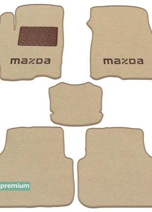 Двошарові килимки sotra premium beige для mazda 5 / premacy (m...