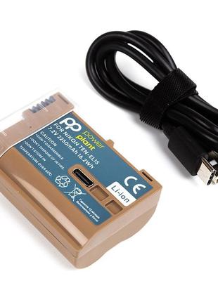 Акумулятор powerplant nikon ten-el15 2250mah з кабелем type-c