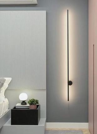 Бра настінне led wj018/1000-bk-k чорний 10х5х100 см.