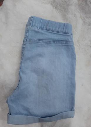 Джинсові , стрейчові шорти h&m 134 см 4