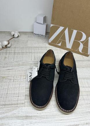 Кожаные туфли zara3 фото