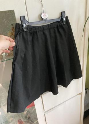 М//l идеальная черная теннисная юбка плиссе школа обучения высокая талия с резинками2 фото