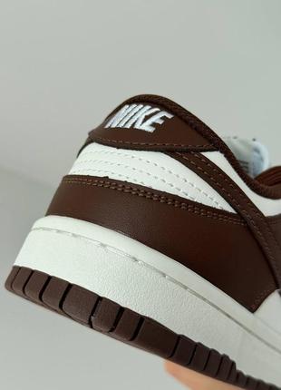 Женские кожаные кроссовки nike sb dunk low cacao wow найк сб данк6 фото