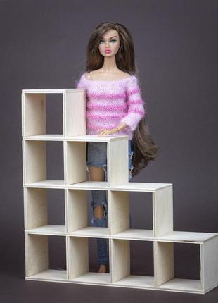 Меблі для ляльки,стелаж масштаб 1:6 барбі barbie integrity toys8 фото
