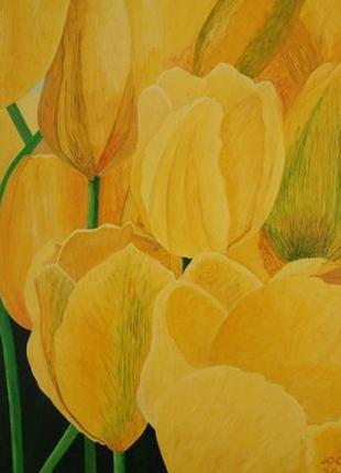 Картина "желтые тюльпаны"1 фото