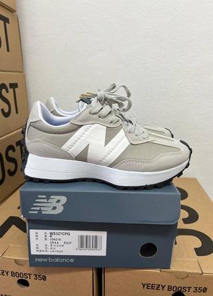 Жіночі замшеві кросівки new balance 327 white grey нью беланс 327