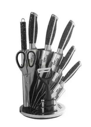 Професійний набір ножів (9 предметів) колір чорний zepline zp-027
