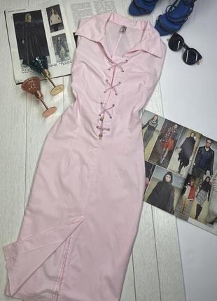 Розовое миди платье s платье со шнуровкой платье по фигуре