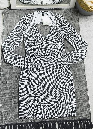 Нова сукня у абстракту клітинку h&m3 фото