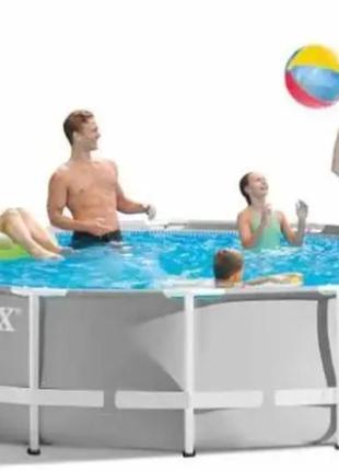 Басейн каркасний круглий intex 366 x 76 см prism frame pool, б...