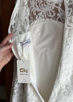 Кремовое платье, свадебное/выпускное2 фото