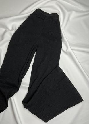 Чорні базові лосіни, штани, кльош, кюлоти2 фото