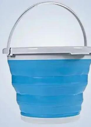 Відро 10 літрів, складане силіконове collapsible bucket, відро...