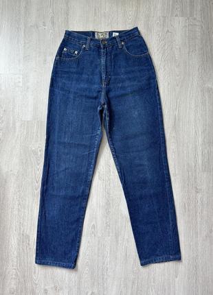 Джинси мом сині висока посадка