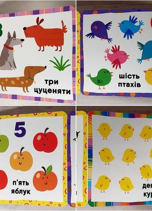 Дитяча книжка-гармонька на картоні "цифри"3 фото