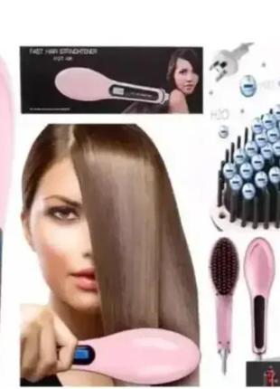 Електро гребінець для випрямлення волосся fast hair hqt-906 (ч...