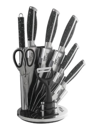 Набір ножів (9 предметів) чорний zepline zp-027