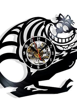 Чеширський кіт настінний годинник з вінілової платівки домашній декор подарунок на будь-який випадок
