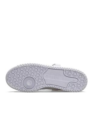 Женские кожаные кроссовки adidas originals forum 84 low all white адедас форум6 фото