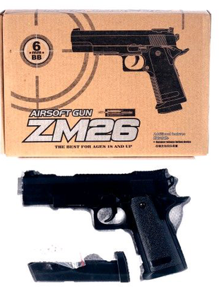 Zm 26 дитячий пістолет метал на пульках зм