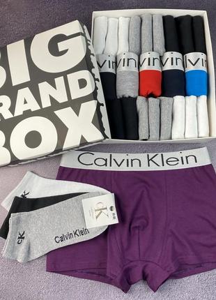 Труси 5шт + 18 пар шкарпеток кельвін calvin klein/u45-s2/premium box