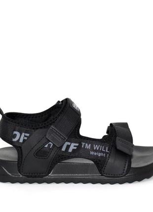 Стильные черные спортивные женские удобные сандалии на липучках, экокожа/текстиль,женская обувь на лето5 фото