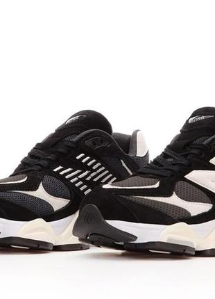 Жіночі кросівки new balance 9060 black white нью беланс чорного з білим кольорів4 фото