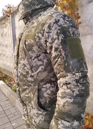 Зимова тепла військова форма 2в1 піксель (бушлат + штани на фл...9 фото
