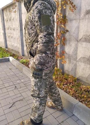 Зимова тепла військова форма 2в1 піксель (шлат + штани на фліс...2 фото