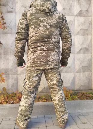 Зимова тепла військова форма 2в1 піксель (шлат + штани на фліс...5 фото