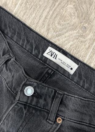 Джинсы zara, широтки прямые джинсы на высокой посадке2 фото