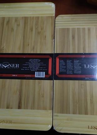 Дошка кухонна прямокутна бамбук 30х20х1,8 см. lessner 10300-30