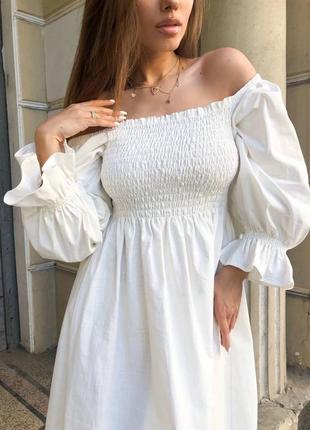 Сукня жіноча біла довга (міді) легка2 фото