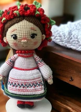 Вязаная кукла -украиночка3 фото