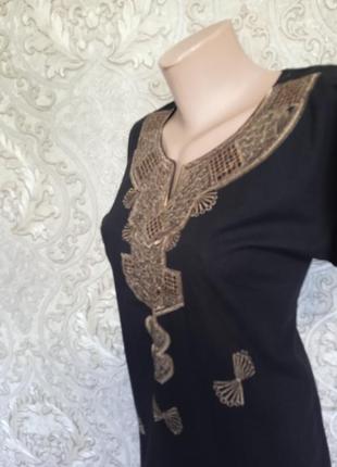 Кафтан. женское. летнее платье с вышивкой egепту размер s, xs m.